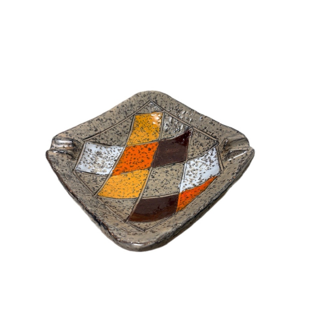 Vintage MCM RARE Aldo Londi For Bitossi 1960's Italian Multi Colored Geometric - Picture 7 of 11